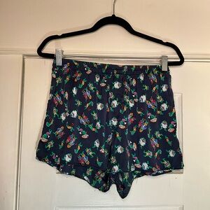 Vintage Addiction 90’s Frog Print 100% Silk Shorts